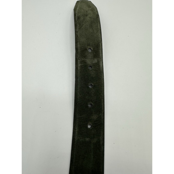 Vintage Carlisle Dark Green Leather Belt Western Rope Buckle USA 38 M main image 7